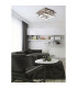 Turin Dimmable Integrated LED Semi Flush Ceiling Light Chrome 3000K-3