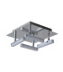 Turin Dimmable Integrated LED Semi Flush Ceiling Light Chrome 3000K-4