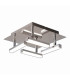 Turin Dimmable Integrated LED Semi Flush Ceiling Light Chrome 3000K-5