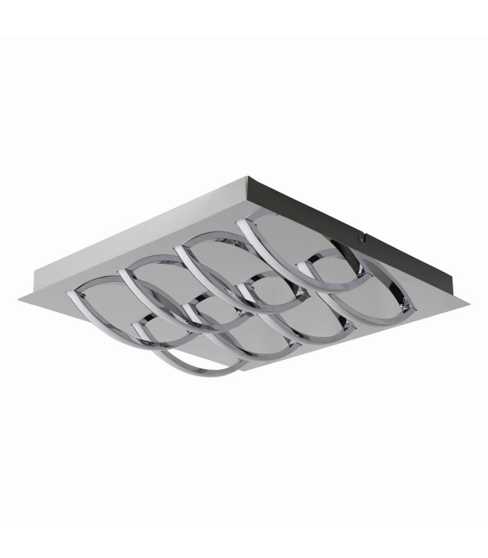 Manchester Dimmable Integrated LED Semi Flush Ceiling Light Chrome 3000K 8 Light-1