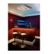 Manchester Dimmable Integrated LED Semi Flush Ceiling Light Chrome 3000K 8 Light-2