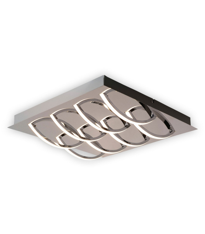 Manchester Dimmable Integrated LED Semi Flush Ceiling Light Chrome 3000K 8 Light-5