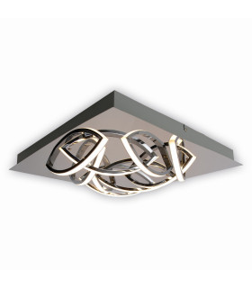 Manchester Dimmable Integrated LED Semi Flush Ceiling Light Chrome 3000K 9 Light-1