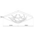 Manchester Dimmable Integrated LED Semi Flush Ceiling Light Chrome 3000K 9 Light-4