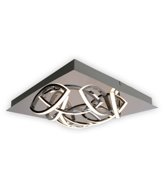 Manchester Dimmable Integrated LED Semi Flush Ceiling Light Chrome 3000K 9 Light-5