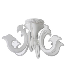 Ludwig Dimmable Integrated LED Semi Flush Ceiling Light White 2700K Remote Control-1