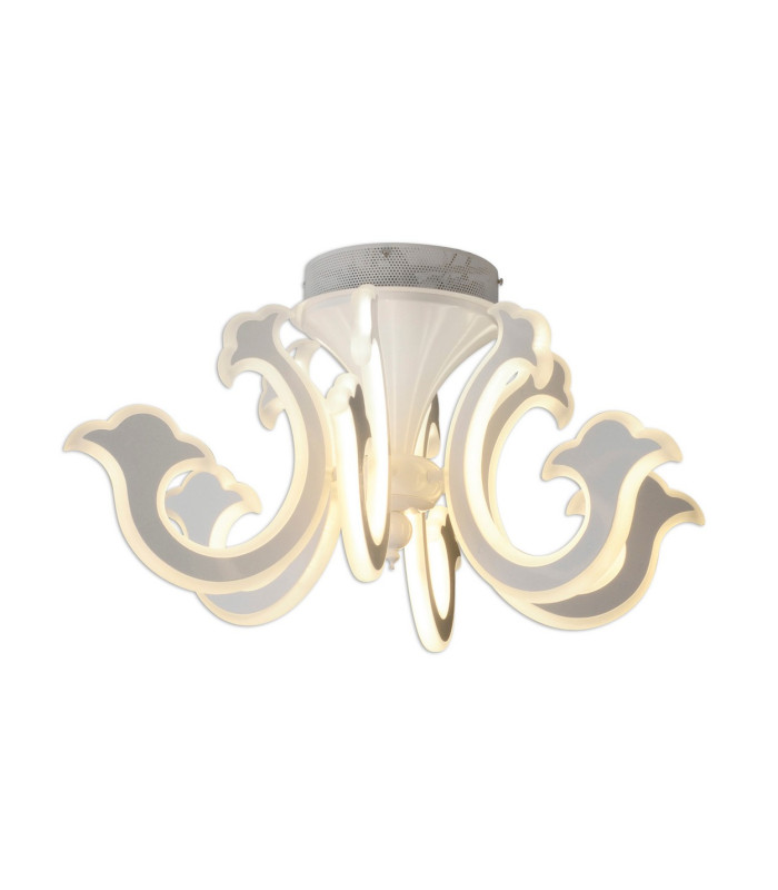 Ludwig Dimmable Integrated LED Semi Flush Ceiling Light White 2700K Remote Control-3
