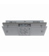 Chur 30x12cm Integrated LED Semi Flush Ceiling Light Chrome 3000K-1