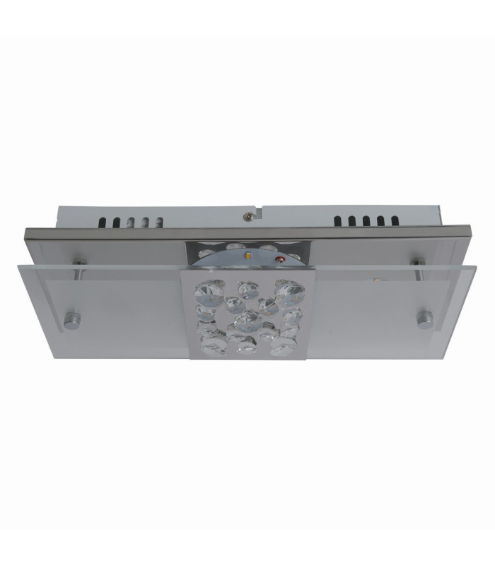 Chur 30x12cm Integrated LED Semi Flush Ceiling Light Chrome 3000K-1