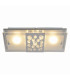 Chur 30x12cm Integrated LED Semi Flush Ceiling Light Chrome 3000K-5