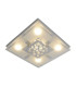 Chur 30x30cm Integrated LED Semi Flush Ceiling Light Chrome Glass 3000K-5