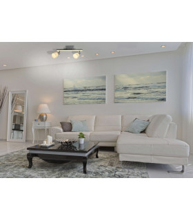 Ibiza LED 39cm Twin Ceiling Spotlight Chrome 3000K-2