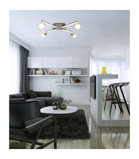 Ibiza LED Multi Arm Semi Flush Ceiling Lamp Chrome 3000K-2