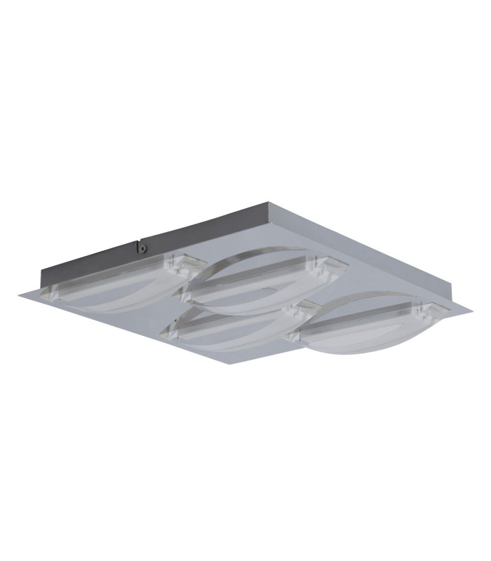 Chur 30x30cm Integrated LED Semi Flush Ceiling Light Chrome 3000K-1