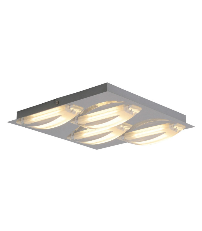 Chur 30x30cm Integrated LED Semi Flush Ceiling Light Chrome 3000K-3