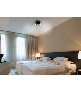 Neapel LED Twin Ceiling Spotlight Chrome 3000K-2