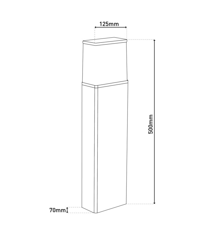 Vigo LED Outdoor Bollard Anthracite 3000K IP54-5