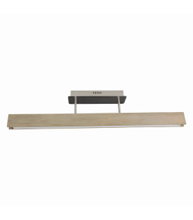 Straight Dimmable Integrated LED Semi Flush Ceiling Light Brown 3000K-1