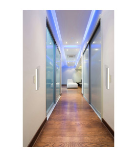 Dubai 32x7cm Integrated LED Wall Lamp Chrome 3000K-2