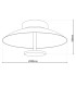 Firenze LED 30cm Bowl Semi Flush Ceiling Light Black-Gold 3000K-4