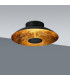 Firenze LED 40cm Bowl Semi Flush Ceiling Light Black-Gold 3000K-3