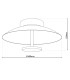 Firenze LED 40cm Bowl Semi Flush Ceiling Light Black-Gold 3000K-4