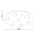 Firenze Integrated LED Semi Flush Ceiling Light Silver 3000K-3