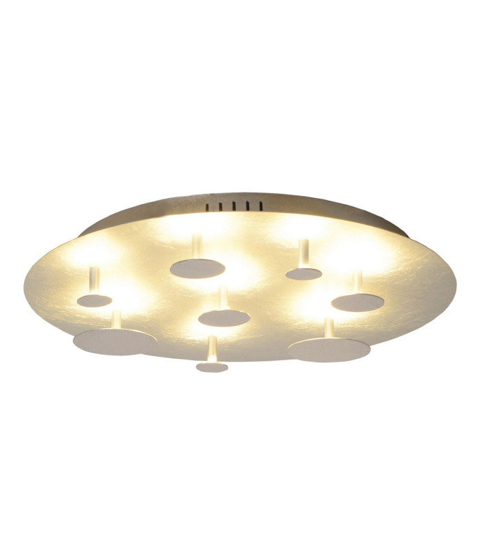 Firenze Integrated LED Semi Flush Ceiling Light Silver 3000K-4