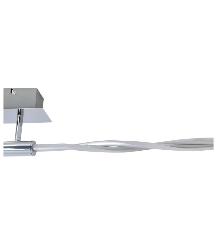 Twist Dimmable Integrated LED Semi Flush Ceiling Light Chrome 3000K-4