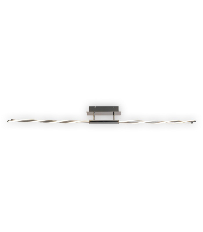 Twist Dimmable Integrated LED Semi Flush Ceiling Light Chrome 3000K-5