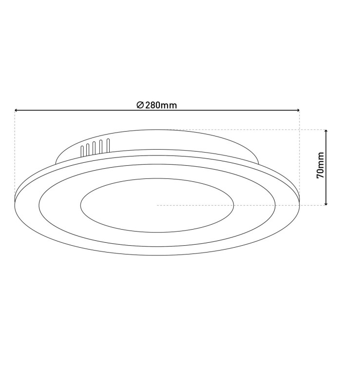 Chur LED CCT Ceiling Light Chrome 3000-6000K-3