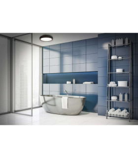 Mio LED 27cm Round Flush Ceiling Light Anthracite 3000K IP54-2