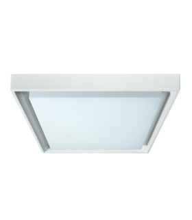 Mio LED 34cm Square Flush Ceiling Light White 3000K IP54-1