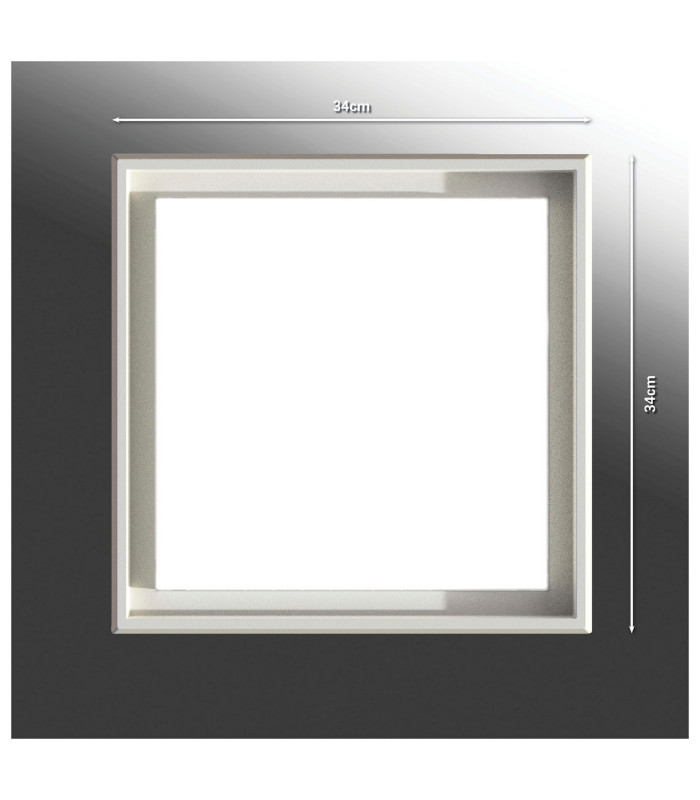 Mio LED 34cm Square Flush Ceiling Light White 3000K IP54-6