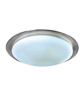 Triest Dimmable LED CCT Flush Ceiling Light Silver 2700-6000K Remote Control-1