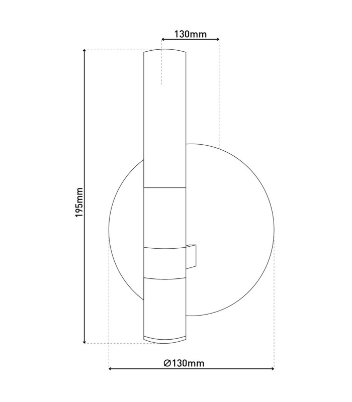 Castle Integrated LED Wall Lamp Chrome 3000K-5