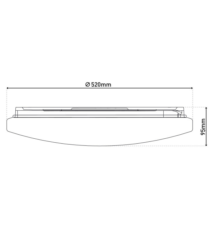 Ravenna Dimmable LED Flush Ceiling Light White 4000K-3