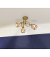 Josefa Multi Arm Semi Flush Ceiling Lamp Gold 3xE14 3000K-3