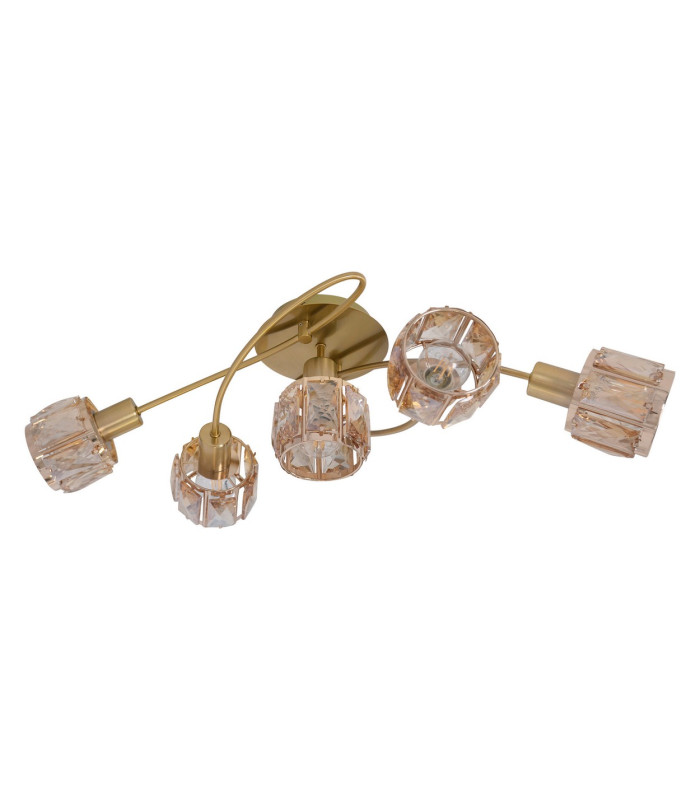 Josefa Multi Arm Semi Flush Ceiling Lamp Gold 5xE14 3000K-1