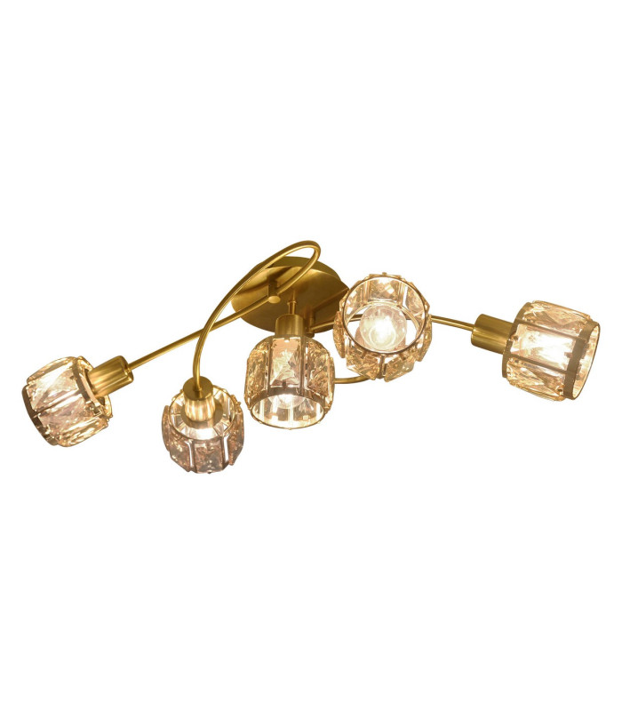 Josefa Multi Arm Semi Flush Ceiling Lamp Gold 5xE14 3000K-6
