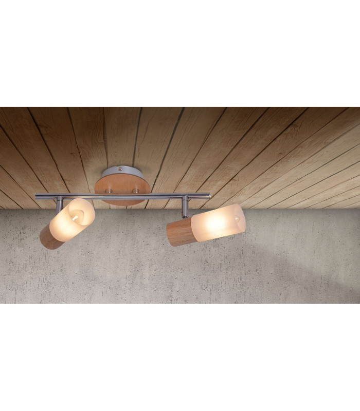 Todtnau Twin Ceiling Spotlight Nature 2xE14-2