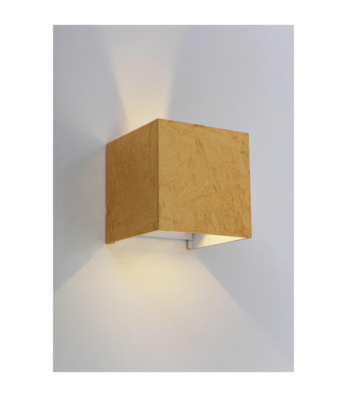 Pisa LED Flush Wall Uplighter Gold 3000K-2