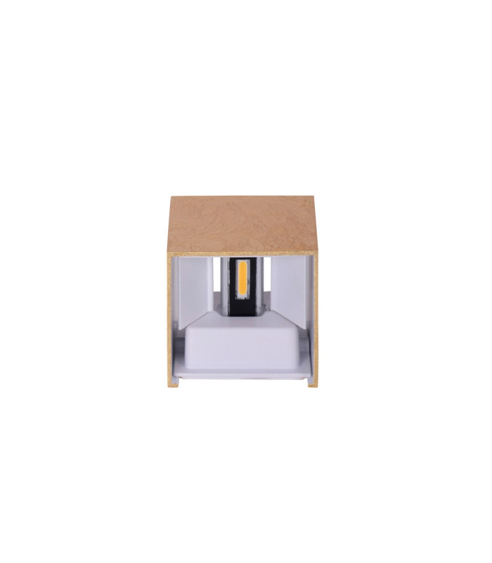 Pisa LED Flush Wall Uplighter Gold 3000K-6