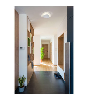 Liso Integrated LED Semi Flush Ceiling Light White 3000K-2