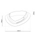 Liso Integrated LED Semi Flush Ceiling Light White 3000K-4