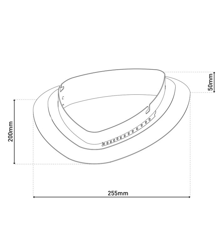 Liso Integrated LED Semi Flush Ceiling Light White 3000K-4