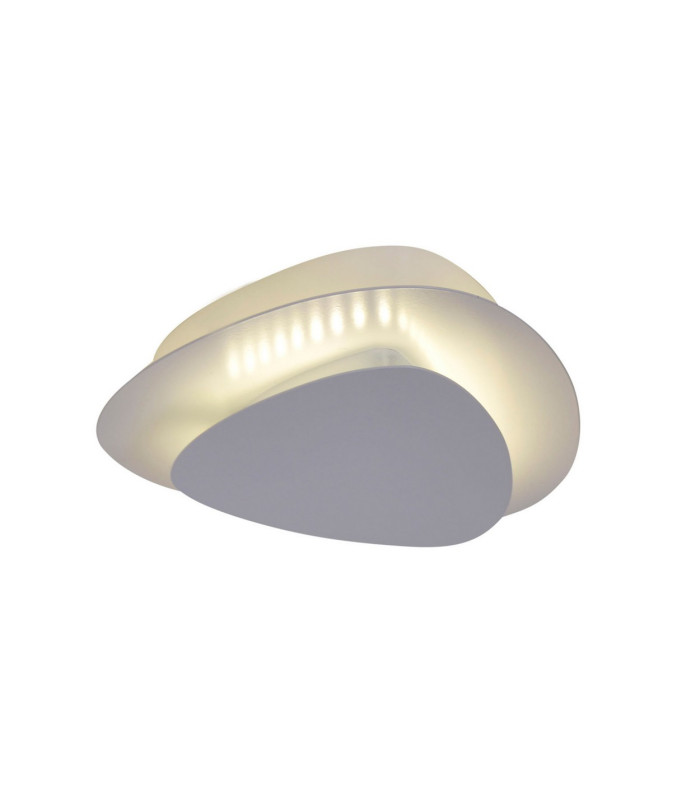 Liso Integrated LED Semi Flush Ceiling Light White 3000K-7