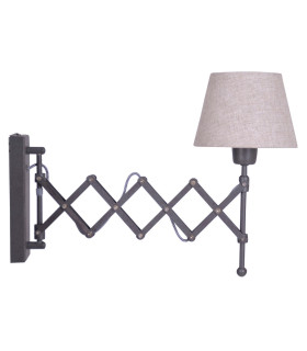 Adrienne Wall Lamp with Shade Brown 1xE27-1