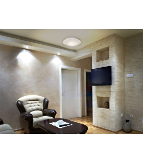 Lissabon Dimmable Integrated LED Semi Flush Ceiling Light White 3000-6500K Remote Control Timer Function-2