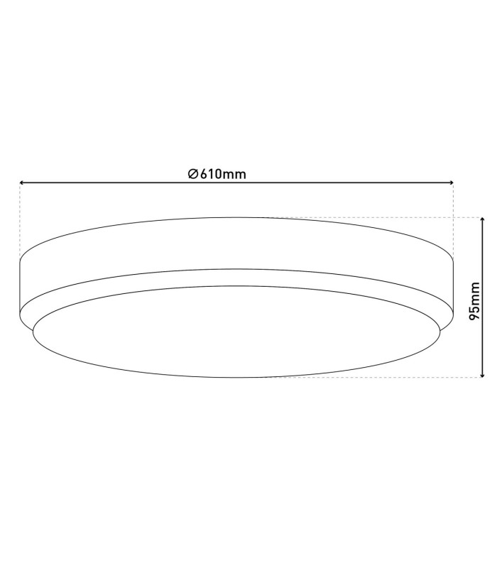Lissabon Dimmable Integrated LED Semi Flush Ceiling Light White 3000-6500K Remote Control Timer Function-4